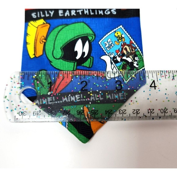 Vintage Men's Necktie Looney Tunes Cartoons Stamp Collection 1997 USA Made - Picture 5 of 5